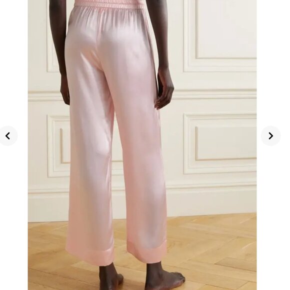 MAISON ESSENTIELE Silk-Charmeuse Pajama Pants - Pink - S - Picture 2 of 3